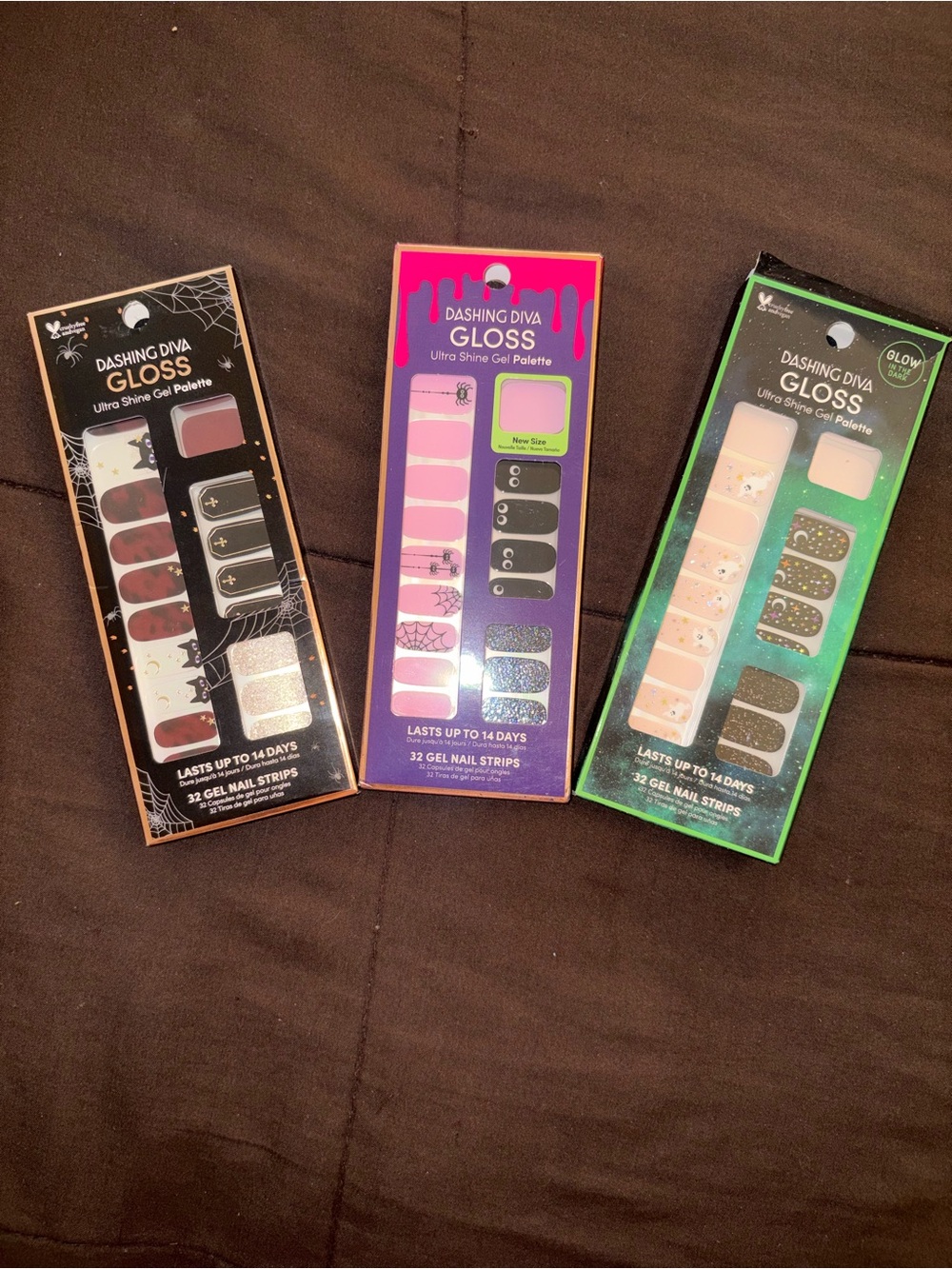 3 Dashing Diva Gloss Halloween Theme Press-On Nail Strips